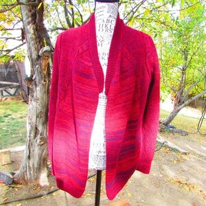 Banana Republic Red and Black Sweater Cardigan